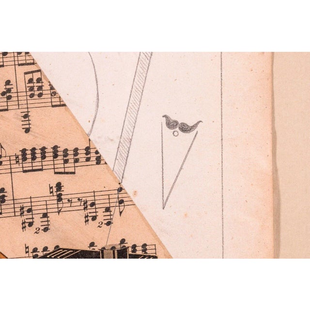 Max Ernst Christmas Card 1938 Signed Modern Mixed Media Collage and Drawing For Sale - Image 4 of 9