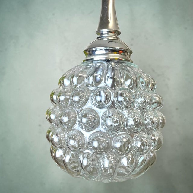 Glass Mid-Century Modern Bubble Glass Cascading Chandelier, 1970s For Sale - Image 7 of 9