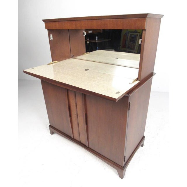 Vintage Modern Walnut Dry Bar Chairish