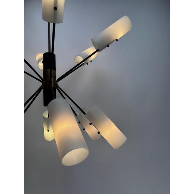 Mid-Century Chandelier attributed to Angelo Lelii for Arredoluce, Italy, 1950 For Sale - Image 4 of 11