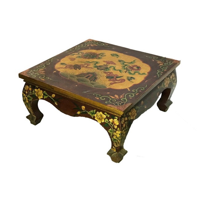 Asian Tibetan HandPainted Coffee Table Chairish