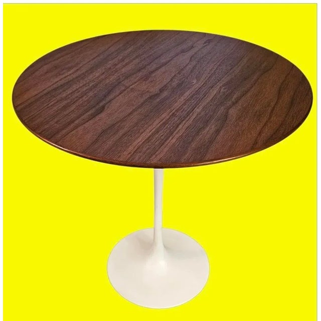 Brown Mid 20th Century Knoll Saarinen Tulip Black Walnut Side Table For Sale - Image 8 of 13
