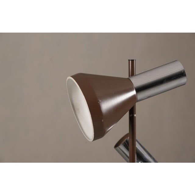 1970s Vintage Brown 3-Bulbs Floor Lamp, Germany, 1970s For Sale - Image 5 of 7