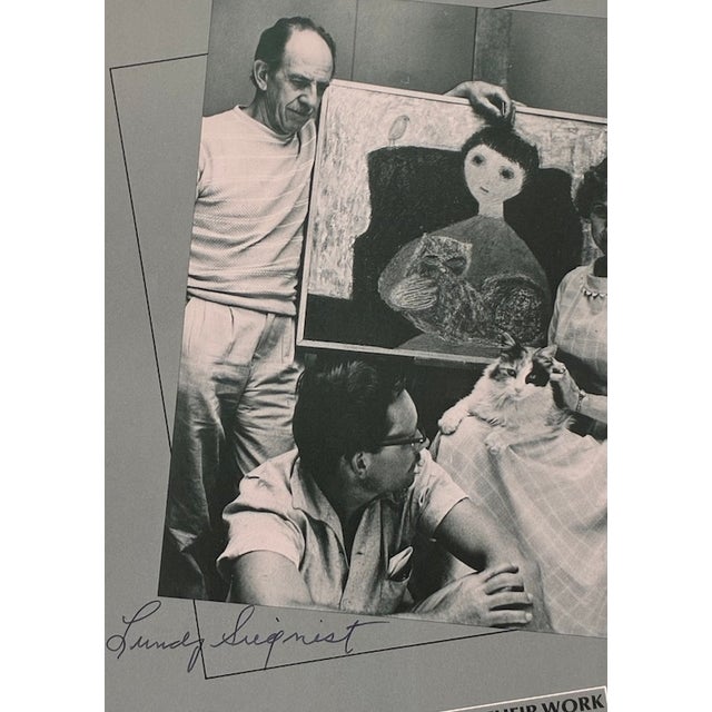 Rare Vintage "The Siegriests a Family of Artists" Lundy Siegriest Hand-Signed Exhibition Poster 1980 For Sale - Image 4 of 10