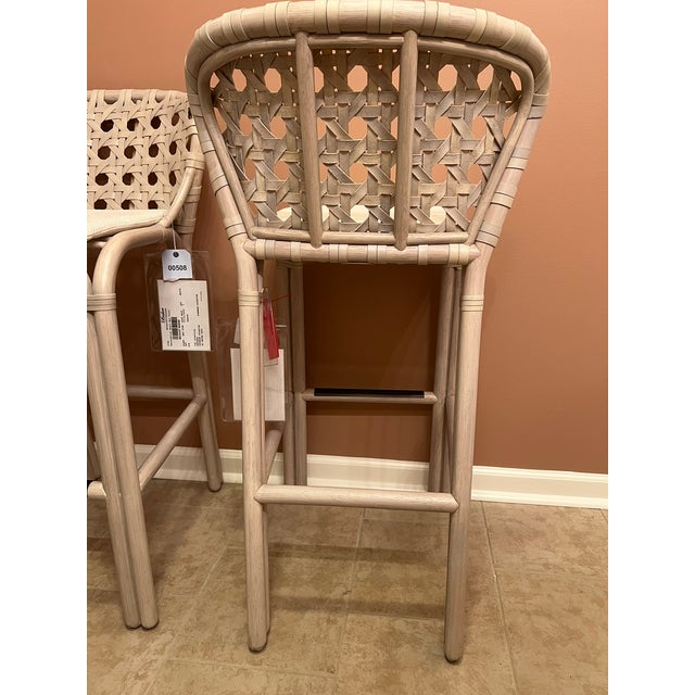 Baker McGuire Exalt Bar Stool, Natural Finish, Loose Seat Cushion - Pair For Sale - Image 12 of 18