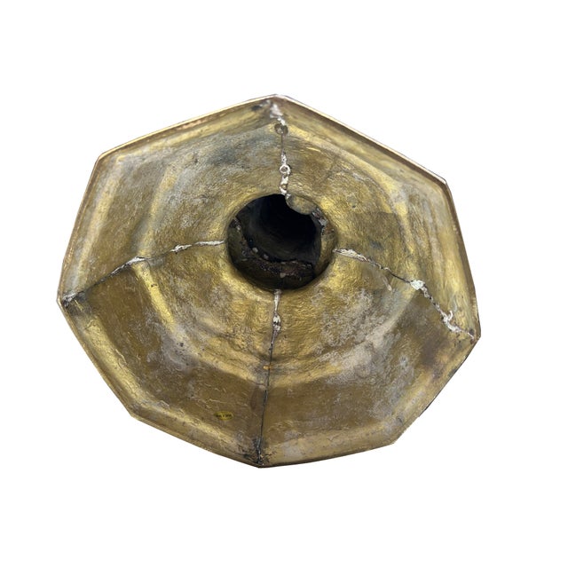 Metal Oriental Metal Bronze Kannon Guan Yin Bodhisattva Holding Lotus Statue For Sale - Image 7 of 14