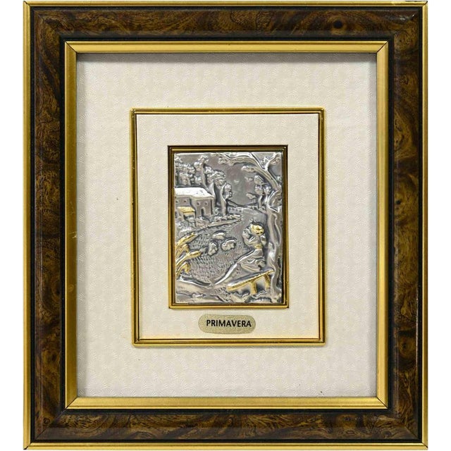 1970s Spring Figurative Sculpture in Sterling Silver and Gold Leaf by Euroesse, 1970s For Sale - Image 5 of 5