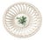 Vintage Handpainted Apponyi Green 7373 Openwork Porcelain Basket from Herend, Hungary, 1970s For Sale