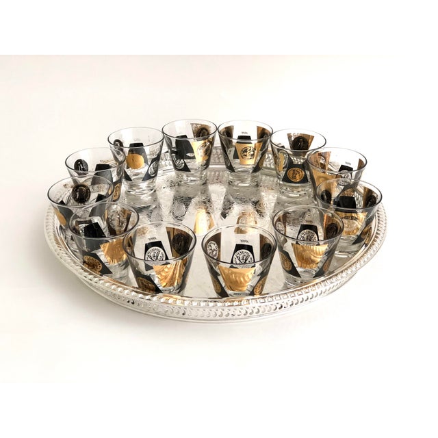 1960s American Classical Gold Leaf Shot Glasses Set of 12 Chairish