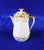 Contemporary Late 18th Century White Bisque Vignaud Feres Chocolate Pot With Gold Trim and Two Cups - 5 pcs For Sale - Image 3 of 16