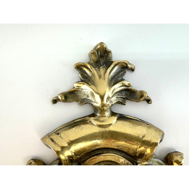 Early 20th Century Antique Victorian Ornate Cast Brass Door Knocker With Acanthus Scrollwork, Circa 1900 For Sale - Image 5 of 8