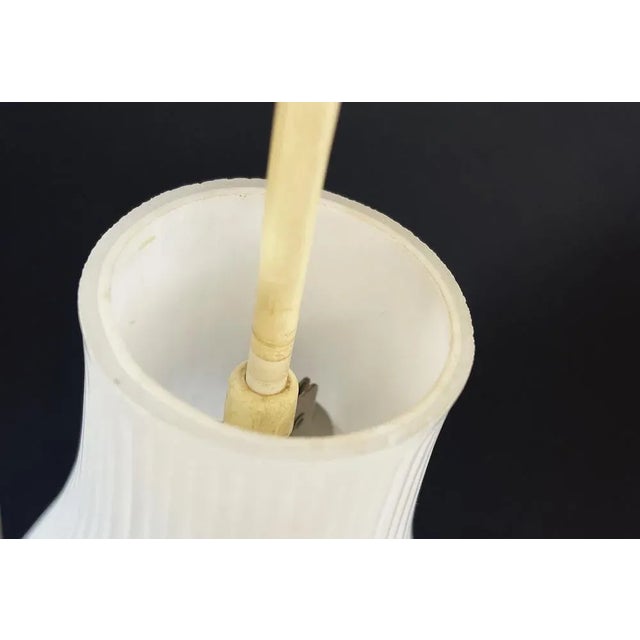 Vintage Opal Glass Pendant Lamp by Aloys F. Gangkofner for Peill & Putzler, 1950s For Sale - Image 9 of 13