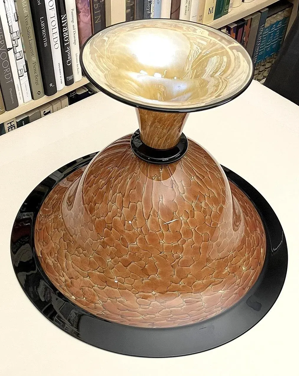 Molly Stone and Michael Cohn Large Athena Art Glass Bowl | Chairish