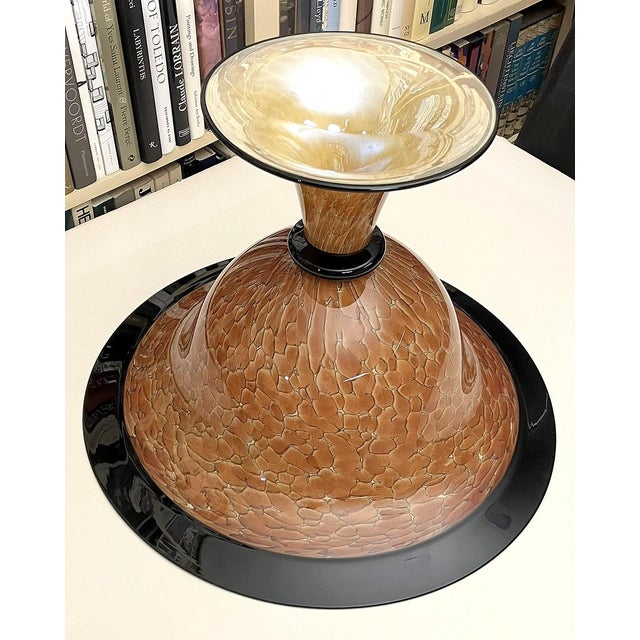 1990s Molly Stone and Michael Cohn Large Athena Art Glass Bowl For Sale - Image 5 of 10