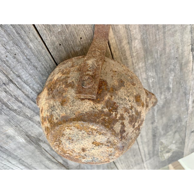Monumental Hand-Forged Iron Commercial Ladle With Original Patina For Sale - Image 13 of 13
