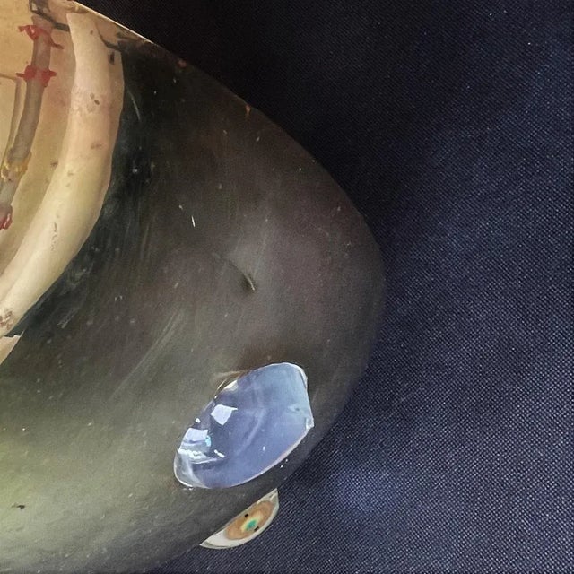 Art Deco Ceiling Lamp in Glass and Brass For Sale - Image 11 of 13