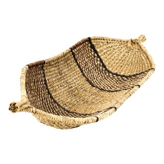 African Canoe-Shaped Basket For Sale