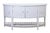Antique White Rattan and Faux Bamboo Credenza or Sideboard Hollywood Regency Style For Sale - Image 8 of 11