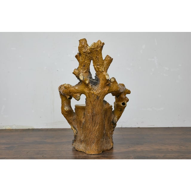 English Terracotta Coral-Inspired Grotto Chair with Patina, Circa 1900 For Sale - Image 9 of 12