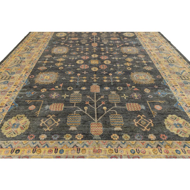 This elegant area rug combines East Turkestan heritage with modern style, inspired by traditional Khotan and Samarkand...