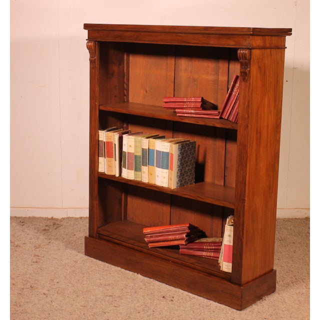 Open Bookcase in Walnut, 19th Century For Sale - Image 12 of 13