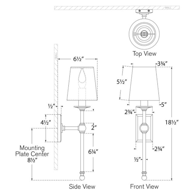2020s Chapman & Myers for Visual Comfort Signature Classic 19" Tail Sconce in Antique-Burnished Brass with Linen Shades For Sale - Image 5 of 7