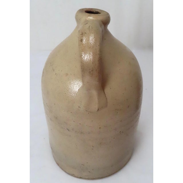 Navy Blue Antique Late 19th Century American Blue Decorated Stoneware 1 Gallon Liquor Jug For Sale - Image 8 of 13