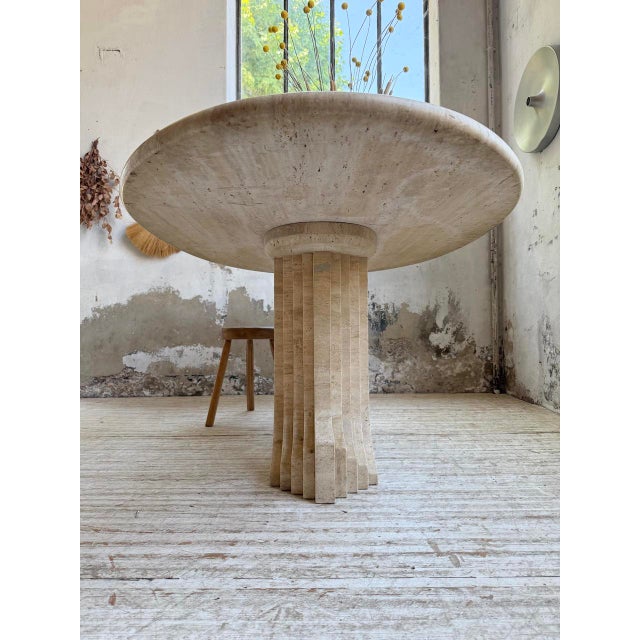 Travertine Dining Table by Afra & Tobia Scarpa, Italy, 1970 For Sale - Image 12 of 18