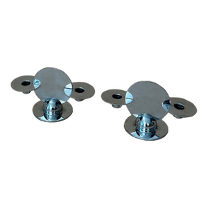 Art Deco Chrome Candle Holders by Chase - A Pair