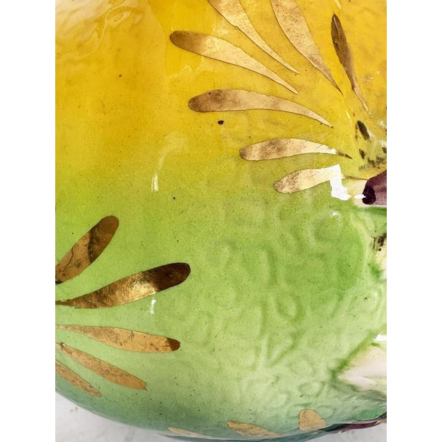 Yellow Pitcher with Floral Pattern, 1980s For Sale - Image 11 of 14