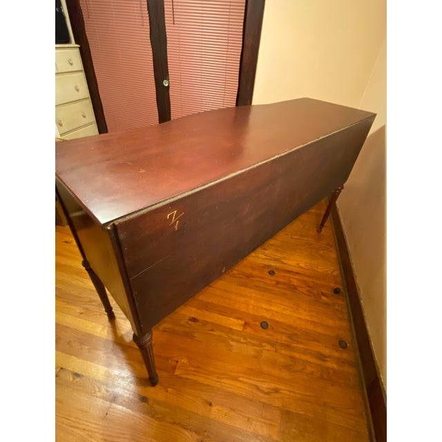 Vintage Brown Wood Buffet With Cabinets & Drawers For Sale - Image 9 of 18