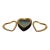1990s Annieglass Heart Gilt Glass Plates - Set of 12 For Sale