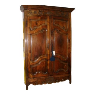 French Armoire Louis XV Walnut For Sale