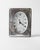 Vintage Silver Plated Desk Clock with Rectangular Case with Oval Clock Face by Del Conte Italy, 1960s For Sale - Image 10 of 12