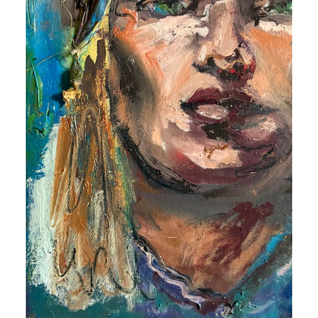 "Lady Liberty", Original Oil Painting, Figurative Art, Framed For Sale - Image 4 of 8