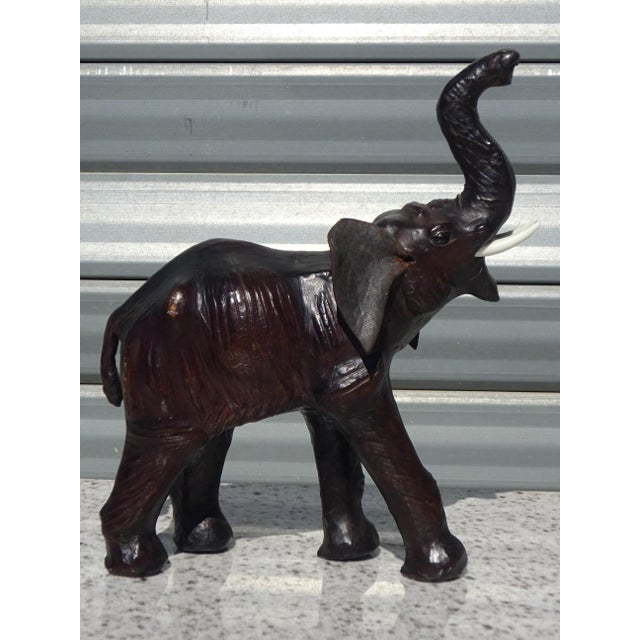 Asian Leather Elephant Figurine, 1960s For Sale - Image 6 of 15
