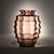 Belgian Art Deco Optic Glass Vase from Doyen, 1930s For Sale - Image 6 of 8