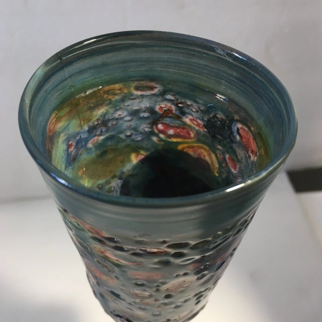 Metal Finely Blown Glass and Silver Metal Goblet For Sale - Image 7 of 11