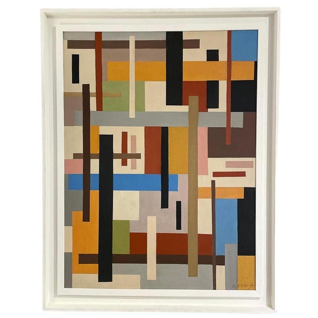 Armilde Dupont, Composition, 1970s, Oil on Canvas For Sale - Image 3 of 6