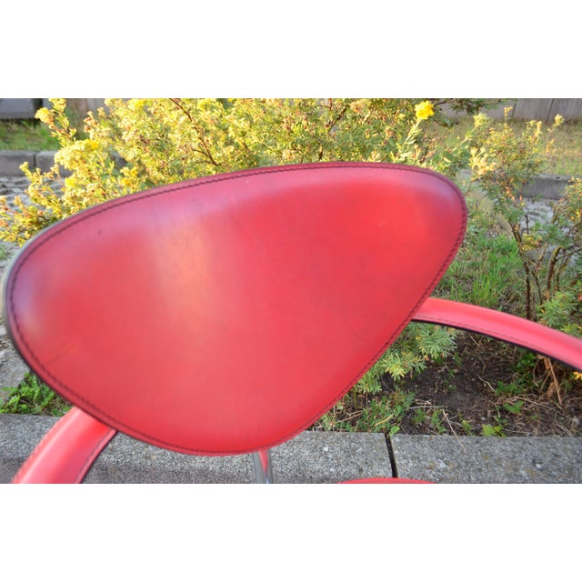 Italian Modern Red Model Marylin Dining Chair by Arrben, 1980s For Sale - Image 17 of 18