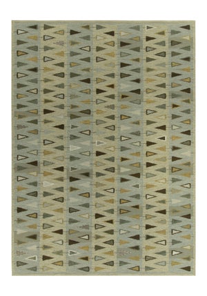Swedish Geometric Rug by Celerie Kemble for Chairish, 2'6 x 8'