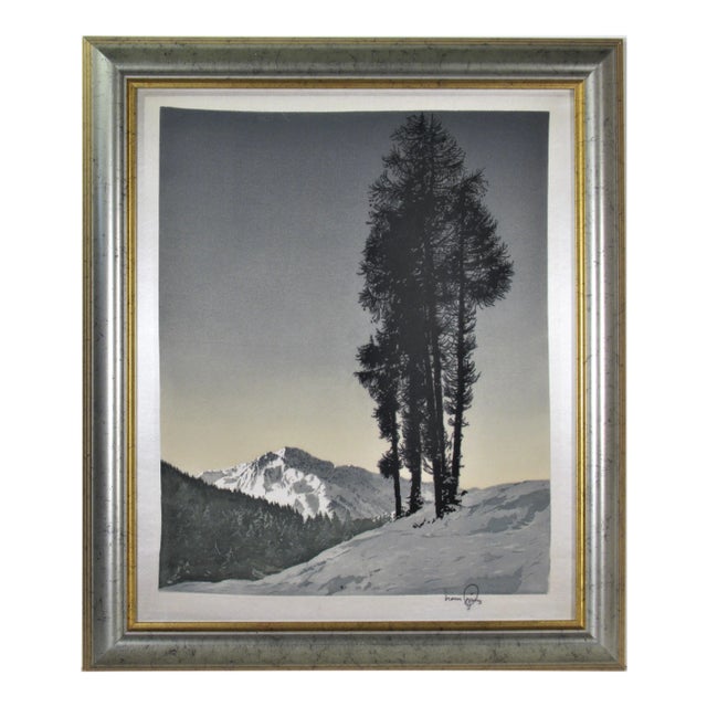 Hans Figura, Winter Landscape, Circa 1950 For Sale