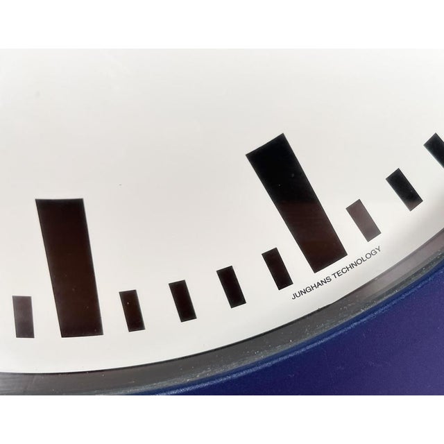 Black Vintage Italian Postmodern Wall Clock from Junghans, 1980s For Sale - Image 8 of 16
