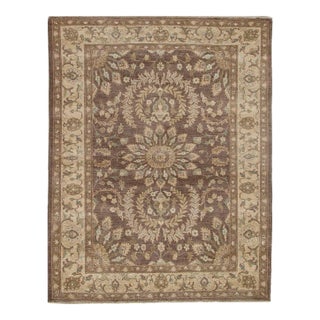 2020s Pasargad Light Brown Hand Knotted Oushak Design For Sale