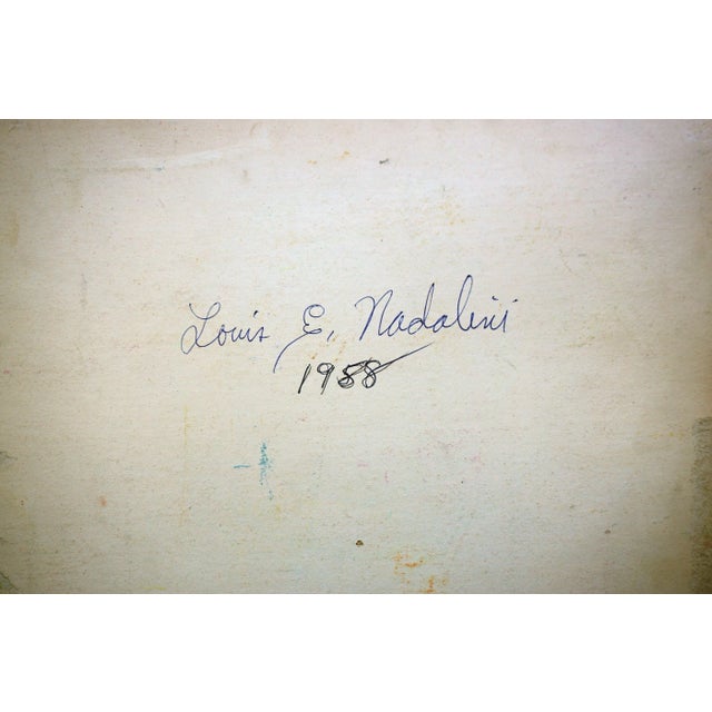 Louis Nadalini "You Need to Listen to Me" Florescent Figurative Gouache on Paper 1987 For Sale - Image 4 of 5