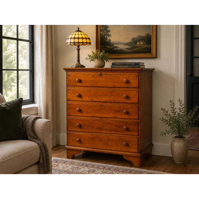 Brown Late 18th Century New England Pine Two-Drawer Blanket Chest, C. 1780–1810 For Sale - Image 8 of 9