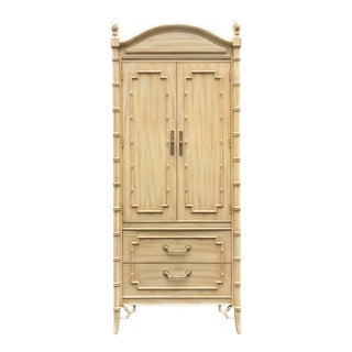 Thomasville Faux Bamboo Allegro Armoire For Sale
