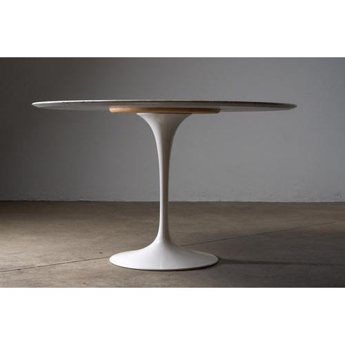 Vintage Tulip Dining Table with Carrara Marble Top by Eero Saarinen, 1950s For Sale - Image 6 of 16