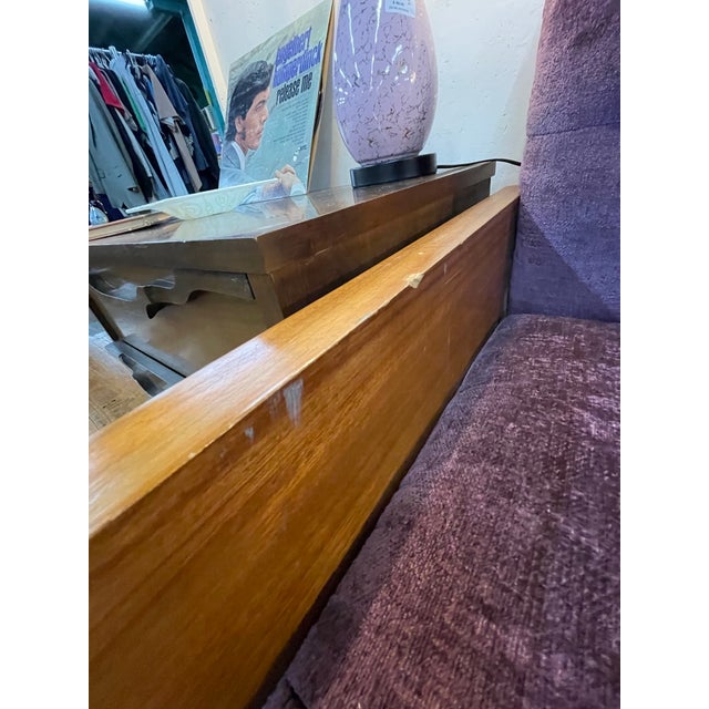 Mid-Century Modern Mid 20th Century Tufted Upholstered Walnut Sofa For Sale - Image 3 of 3