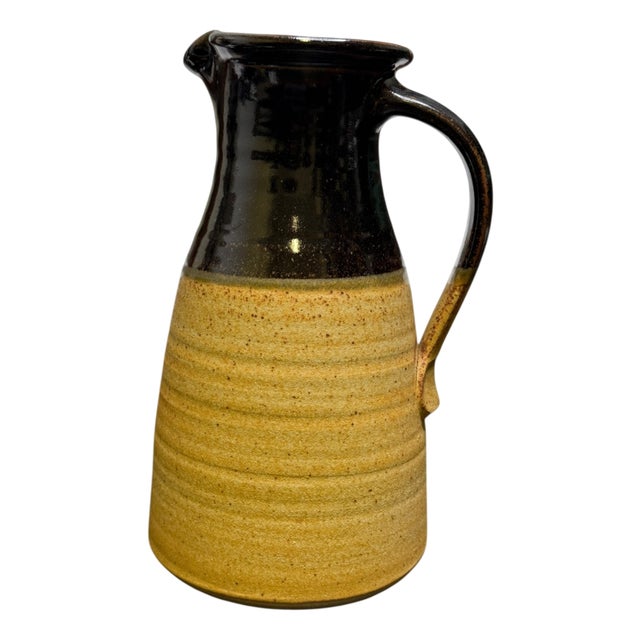 Mid-Century Modern British Studio Pottery Jug with Tenmoku Glaze, 1960s For Sale